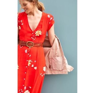 Anthropologie Capulet Lanesboro Red/OJ Maxi Dress